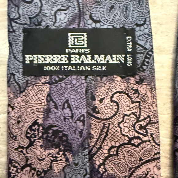 Pierre Balmain 100% Silk Italian Tie Extra Long at 62" - Picture 15 of 15